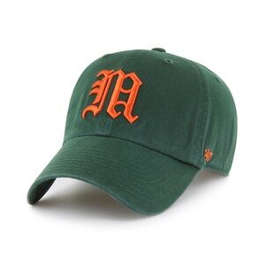 NWT 47 Franchise Miami Hurricanes Dad Green Hat Orange M With Ibis Fitted Cap XL
